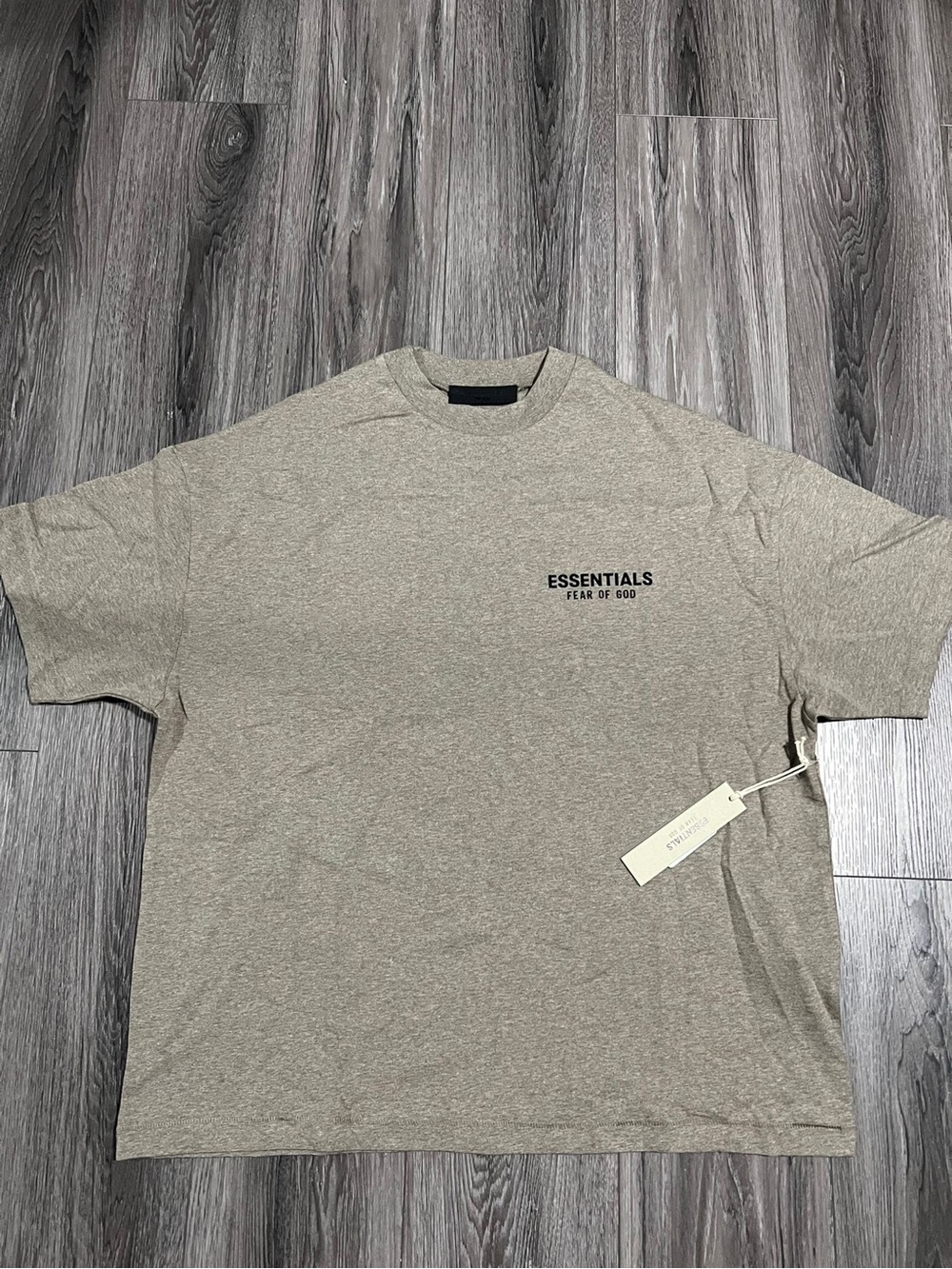 ESSENTIALS Short Sleeve Crewneck T-Shirt in Heather Tan